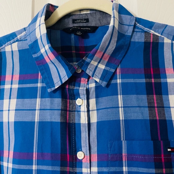 Tommy Hilfiger Blue Plaid Camisole Size L - Picture 2 of 2